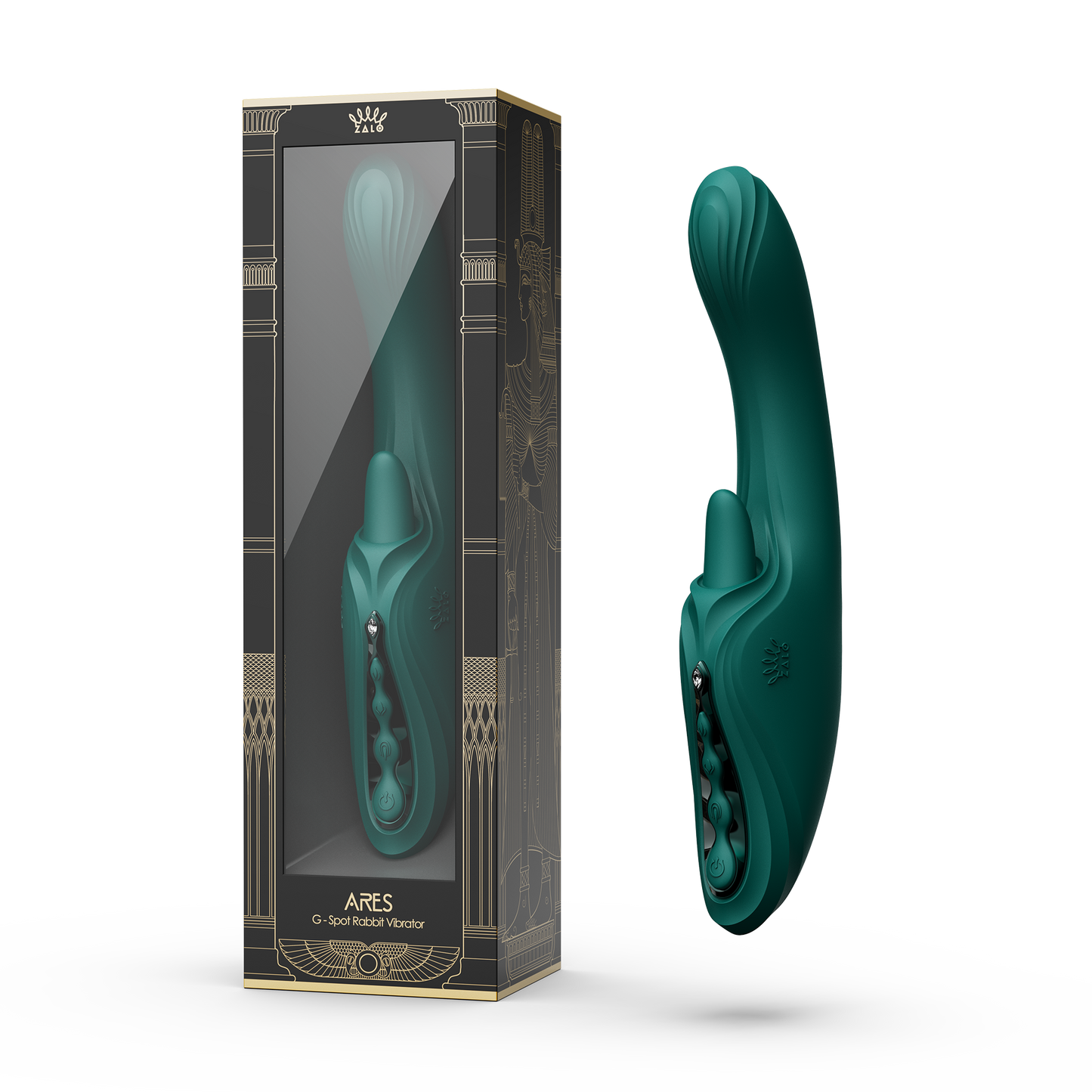 ZALO Ares G-Spot Rabbit Vibrator met App-bediening – Turquoise