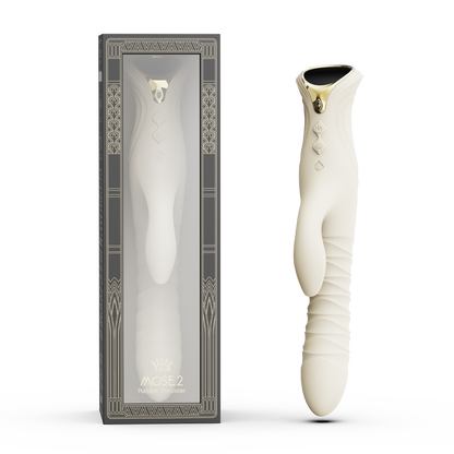 ZALO Mose 2 Rabbit Thrusting Vibrator – Ivoor Wit