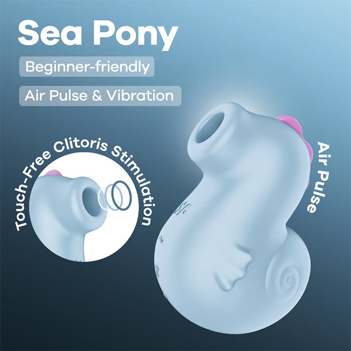 Satisfyer Sea Pony Luchtpulsvibrator – Blauw