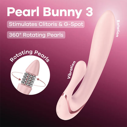 Satisfyer Pearl Bunny 3 – Roterende Rabbit Vibrator | Roze
