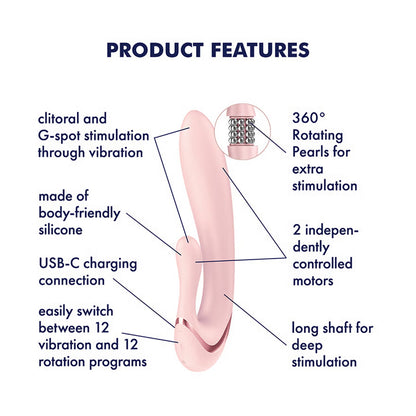 Satisfyer Pearl Bunny 3 – Roterende Rabbit Vibrator | Roze