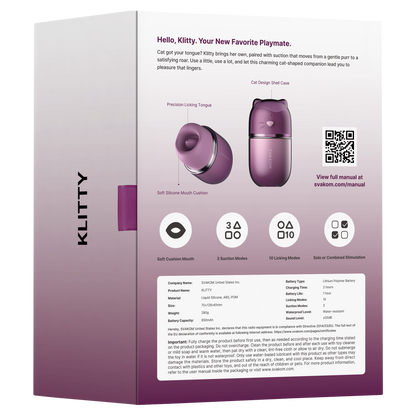 SVAKOM Klitty – Dubbele Likken & Zuig Stimulator – Dusty Lavender