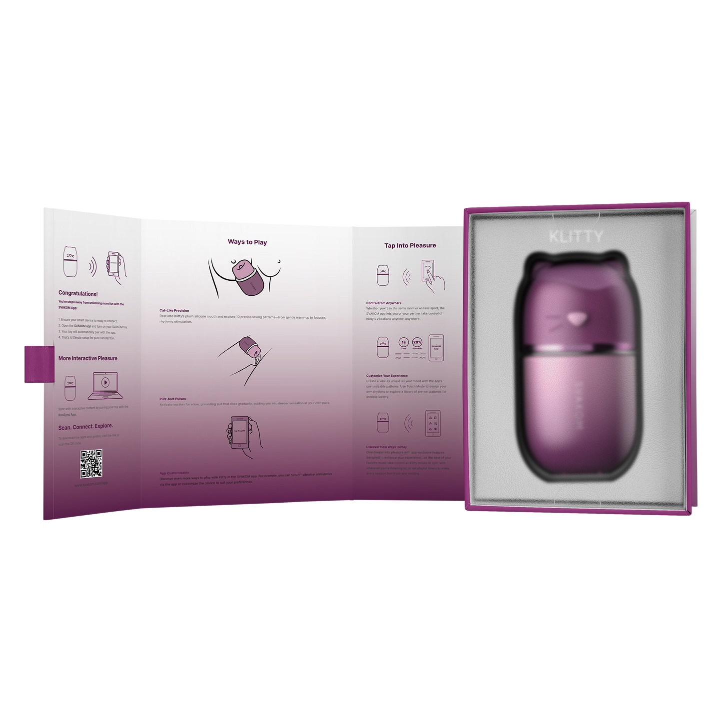 SVAKOM Klitty – Dubbele Likken & Zuig Stimulator – Dusty Lavender