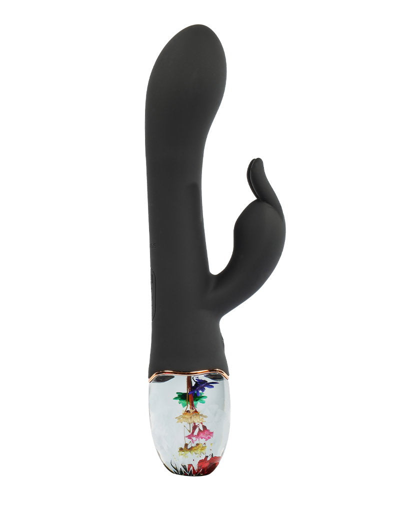 LOVISS Flora Garden Rabbit Vibrator – Zwart
