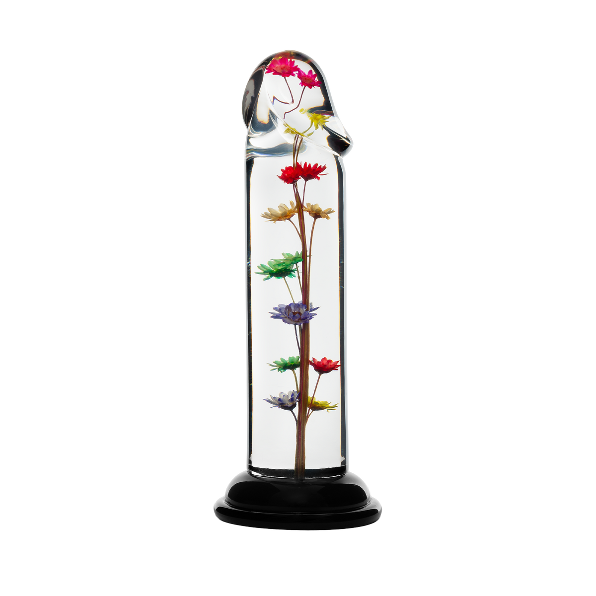 LOVISS Helichrysum Garden Flower Dildo – Transparant & Glad