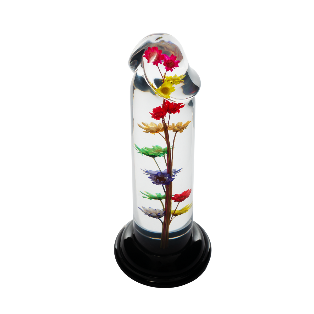 LOVISS Helichrysum Garden Flower Dildo – Transparant & Glad