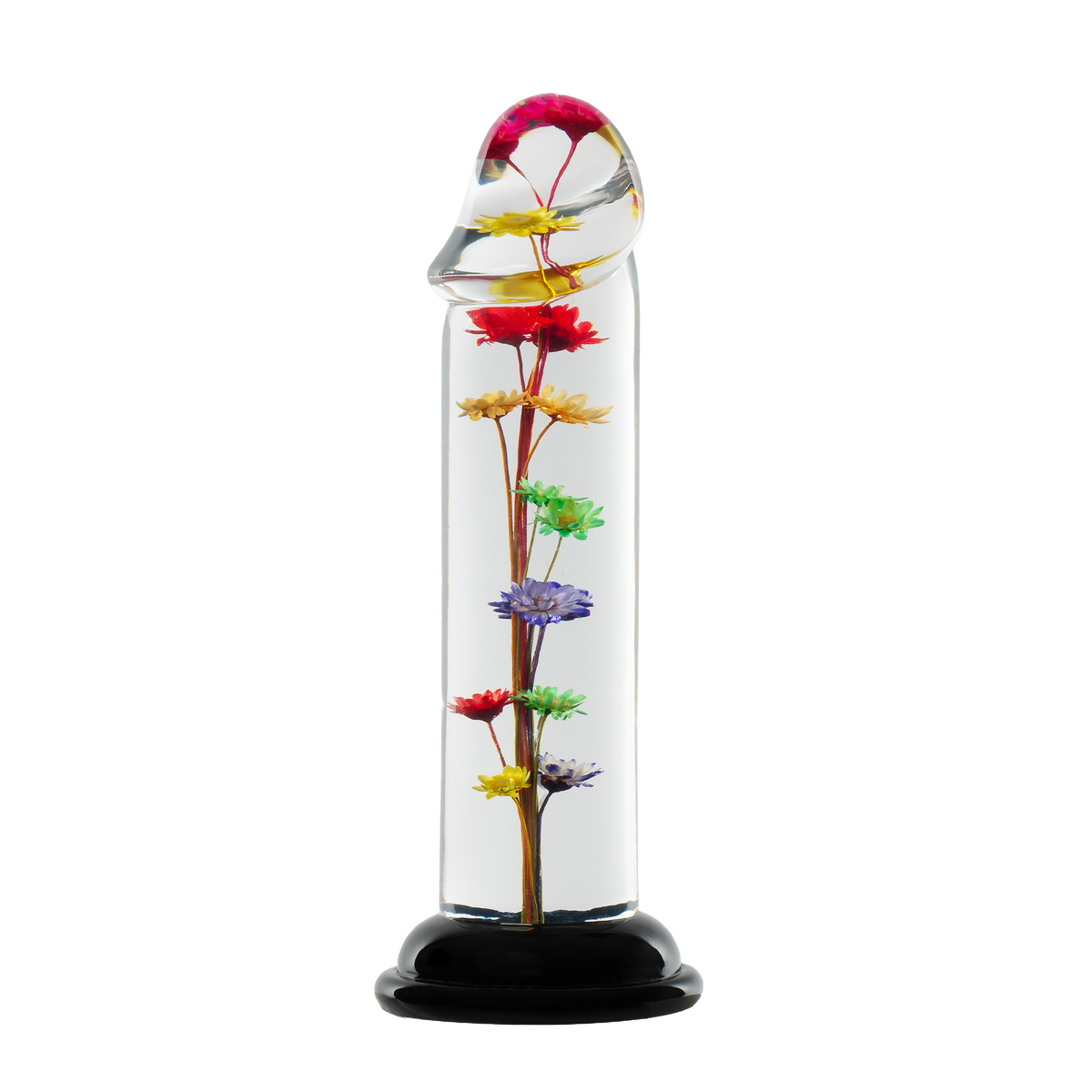 LOVISS Helichrysum Garden Flower Dildo – Transparant & Glad