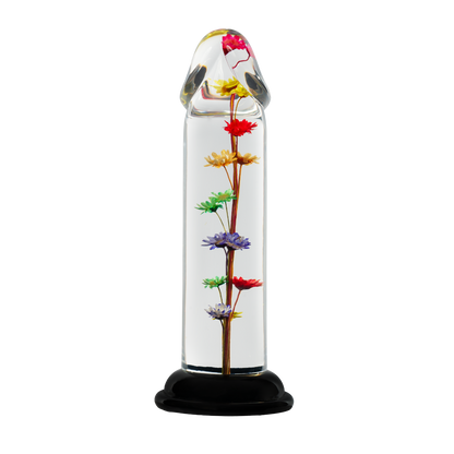 LOVISS Helichrysum Garden Flower Dildo – Transparant & Glad