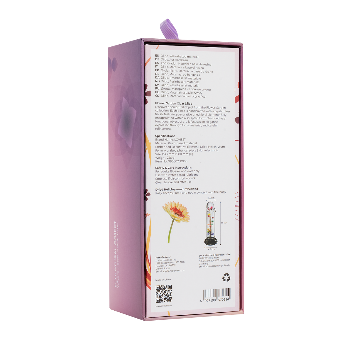 LOVISS Helichrysum Garden Flower Dildo – Transparant & Glad
