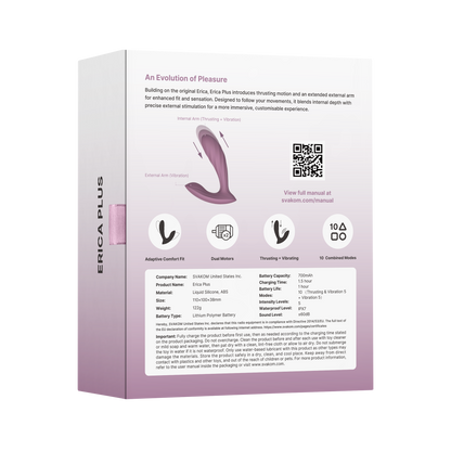SVAKOM Erica Plus – Draagbare stootvibrator met app-bediening | Roze