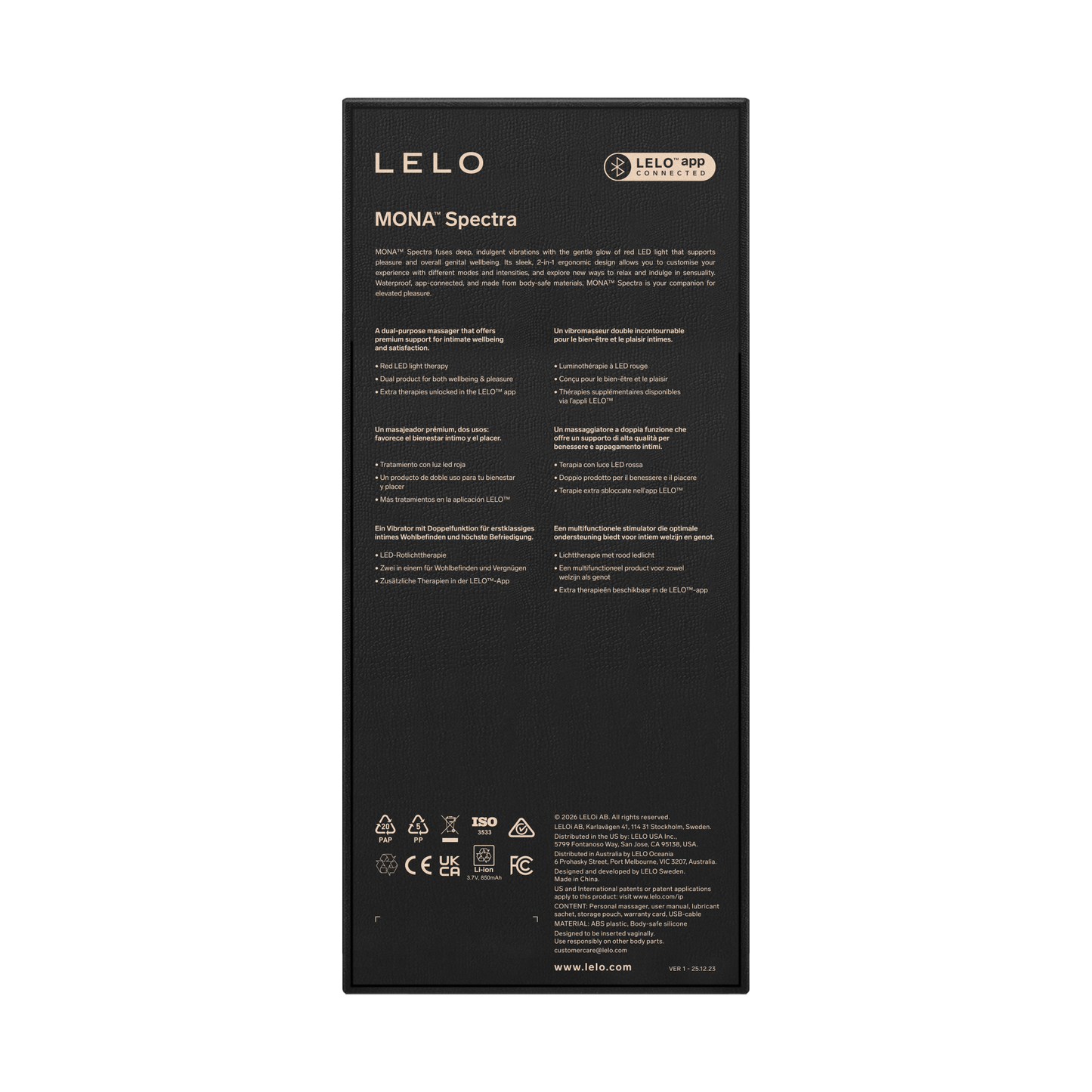 LELO Mona Spectra – Wellness-massager met roodlichttherapie | Wit