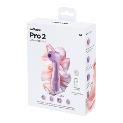 Satisfyer Pro 2 Generation 4 – Luchtdrukstimulator met Dubbele Vibratie en App-bediening – Serene Blue