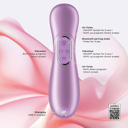 Satisfyer Pro 2 Generation 4 – Luchtdrukstimulator met Dubbele Vibratie en App-bediening – Serene Blue