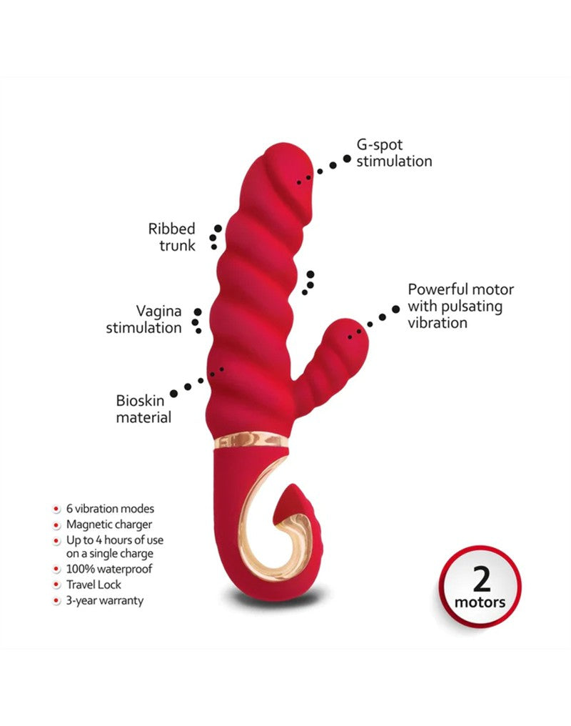 Gvibe GCandy Mini Rabbit Vibrator – Geribbeld & Krachtig – Rood