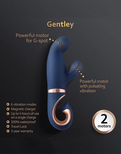 Gvibe Gentley Rabbit Vibrator – Blauw & Goud