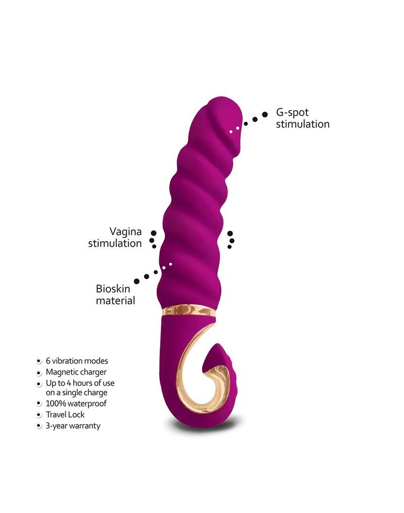 Gvibe GJack Mini – Geribbelde Vibrator in Fuchsia