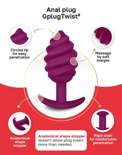 Gvibe Gplug Twist 2 Butt Plug – Paars
