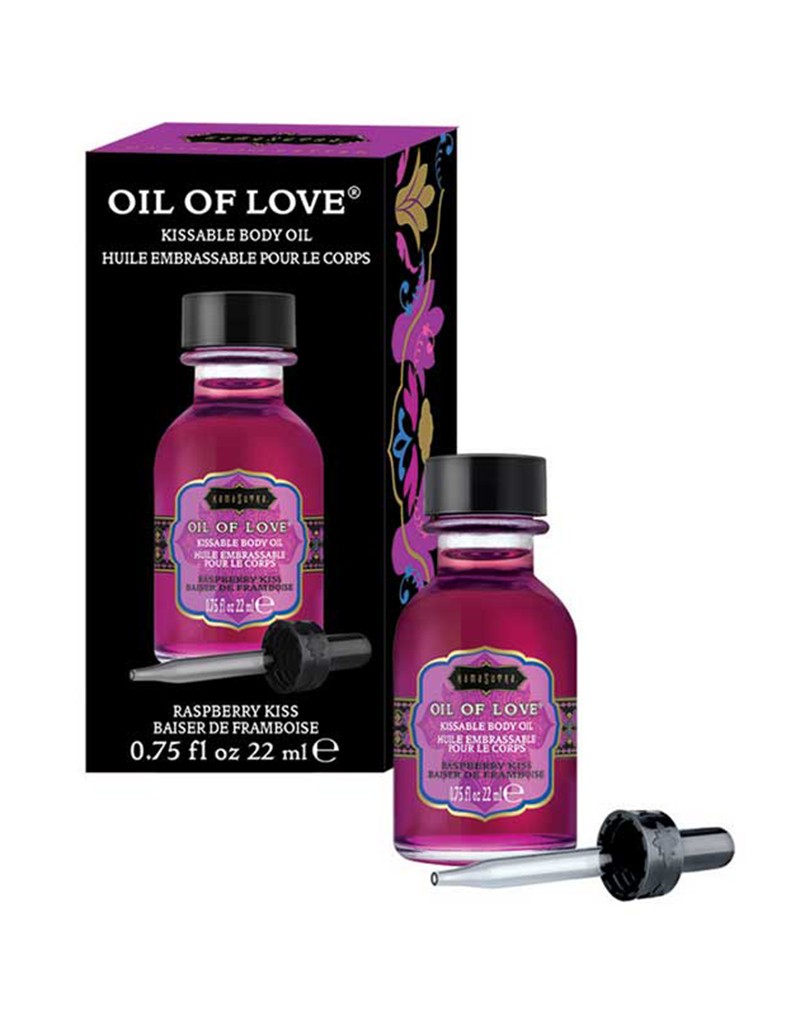 Kama Sutra Oil of Love – Kusbare Verwarmende Lichaamsolie Raspberry Kiss 22 ml