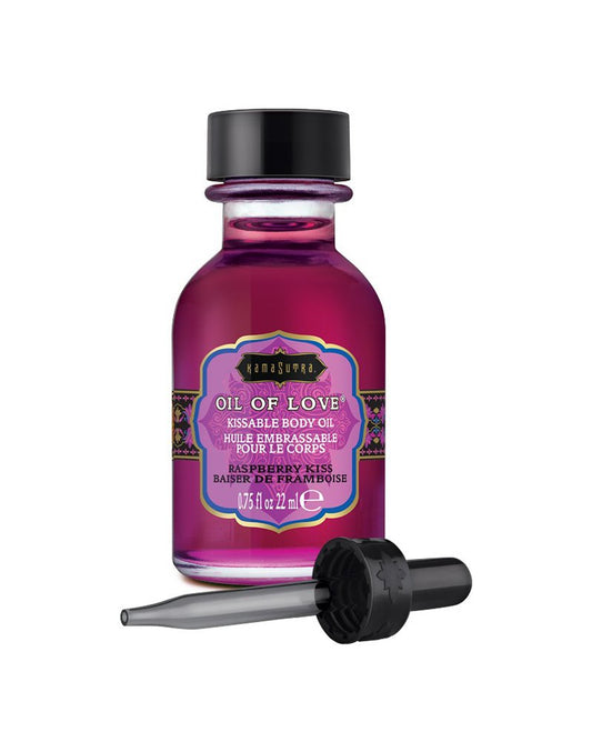 Kama Sutra Oil of Love – Kusbare Verwarmende Lichaamsolie Raspberry Kiss 22 ml