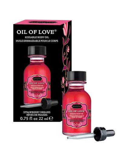 KamaSutra Oil of Love – Kusbare Verwarmende Lichaamsolie Strawberry Dreams 22 ml