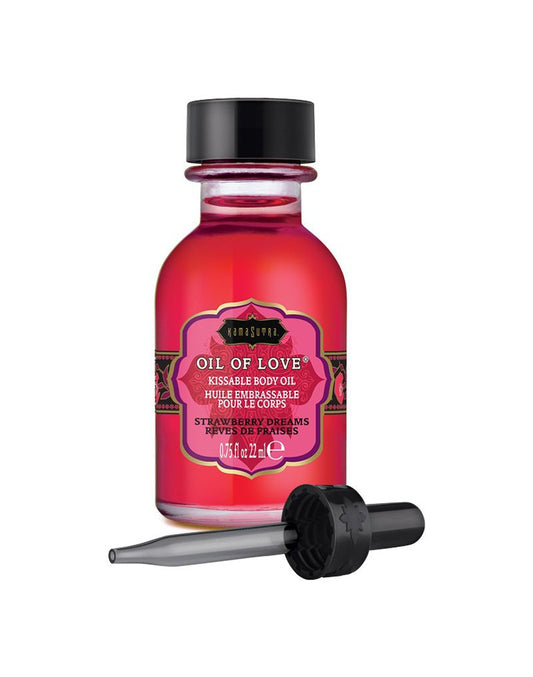 KamaSutra Oil of Love – Kusbare Verwarmende Lichaamsolie Strawberry Dreams 22 ml