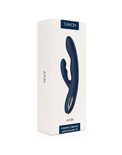 SVAKOM Aylin Rabbit Vibrator met Pulserende Tip – Blauw