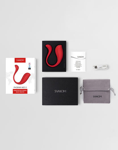 SVAKOM Phoenix Neo 2 – Interactieve Bullet Vibrator met App-bediening | Rood