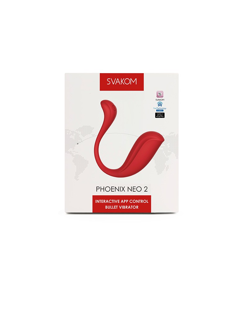 SVAKOM Phoenix Neo 2 – Interactieve Bullet Vibrator met App-bediening | Rood