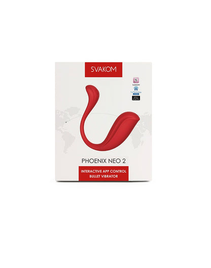 SVAKOM Phoenix Neo 2 – Interactieve Bullet Vibrator met App-bediening | Rood