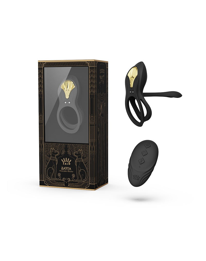 ZALO Bayek Cockring Vibrator met Afstandsbediening – Zwart