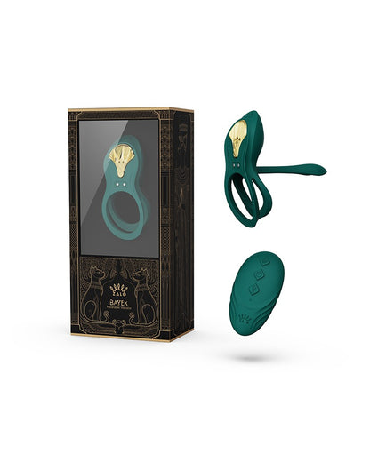 ZALO Bayek Cockring Vibrator met Afstandsbediening – Groen