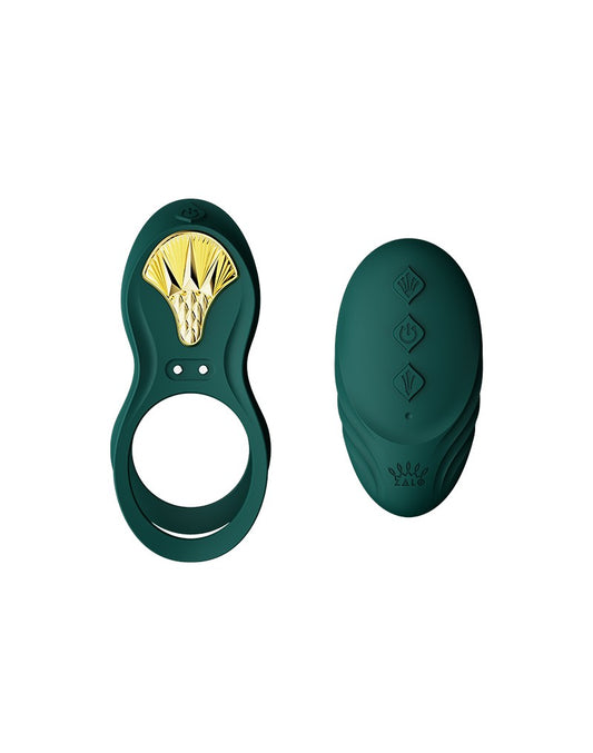 ZALO Bayek Cockring Vibrator met Afstandsbediening – Groen