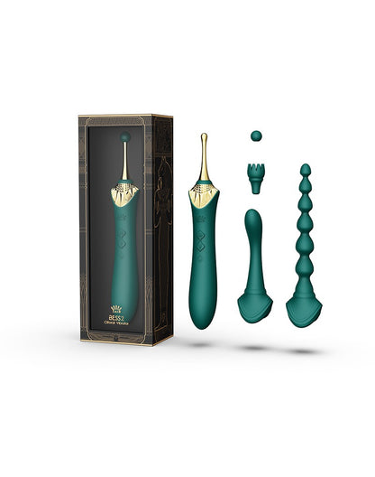 ZALO Bess 2 – Verwarmende Clitoris Massager met 4 Opzetstukken | Groen