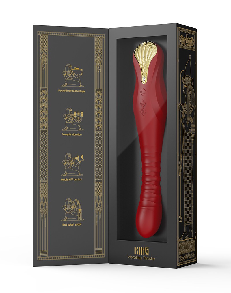 ZALO King Thrusting Vibrator – Rood