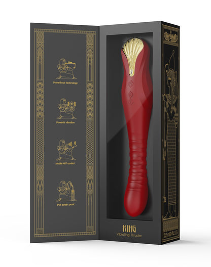 ZALO King Thrusting Vibrator – Rood