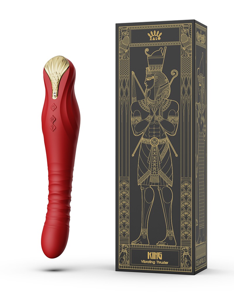 ZALO King Thrusting Vibrator – Rood